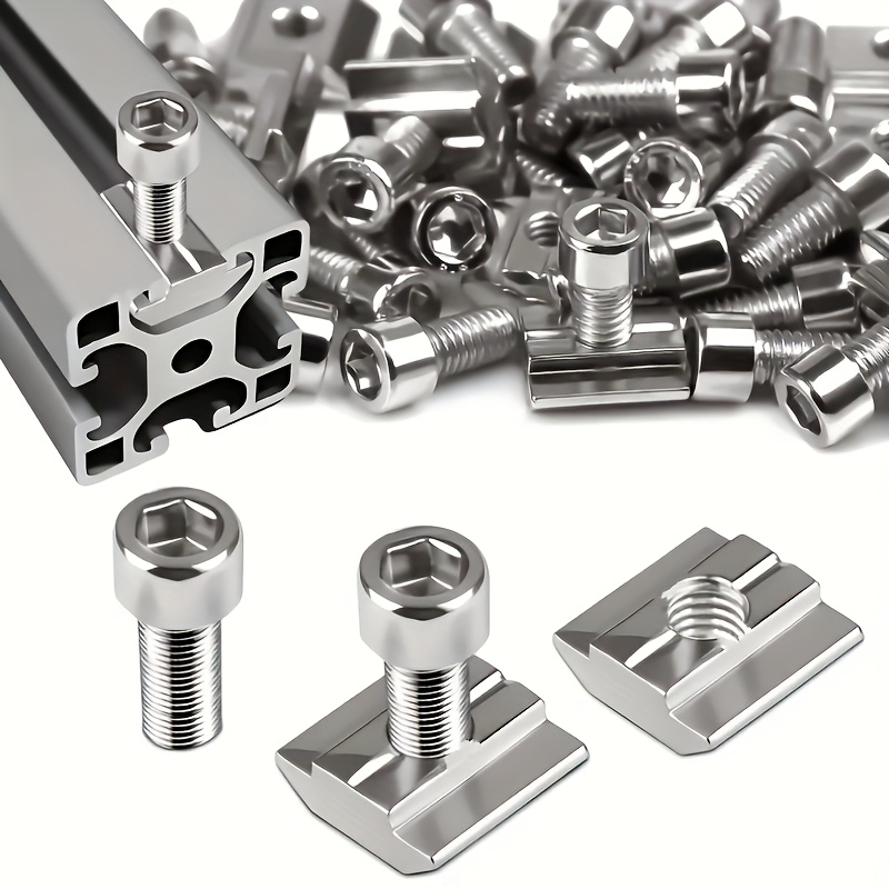 Aluminum T-Slot Profile - 25 setsSteel steel set M8 T-Slot