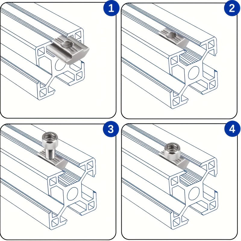 25 setsSteel steel set M8 T-Sl - Aluminum T-Slot Profile avis et prix