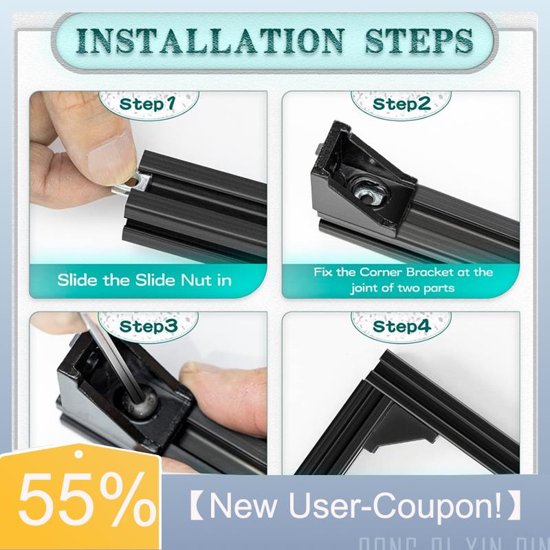 Happy New- Black Right Angle C - Aluminum T-Slot Profile avis et prix