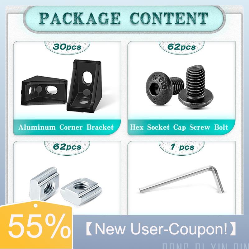 Happy New- Black Right Angle C - Aluminum T-Slot Profile avis et prix