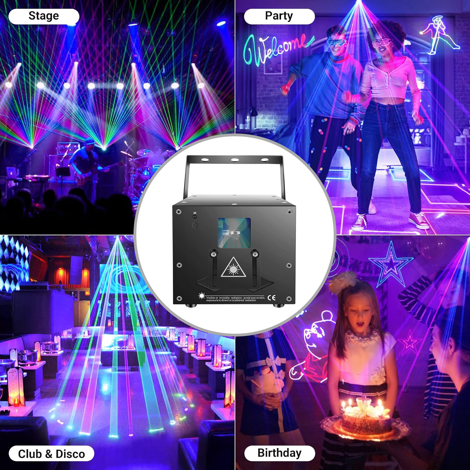 5W RGB Laser Light DMX512 Remo - Laser Power Supply 60W avis et prix