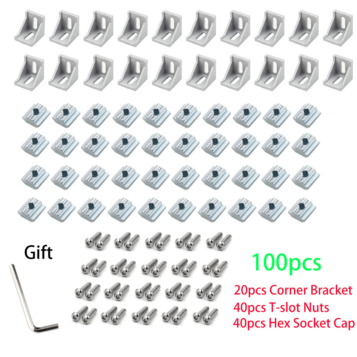 100pcs 2020 Aluminum Profile C - Aluminum T-Slot Profile avis et prix