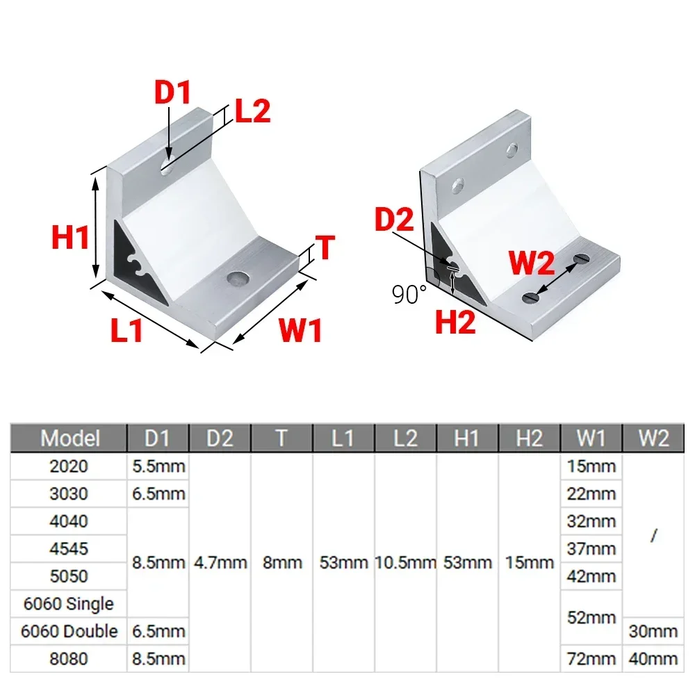 4Pcs 90 Degree Corner Angle Br - Aluminum T-Slot Profile avis et prix