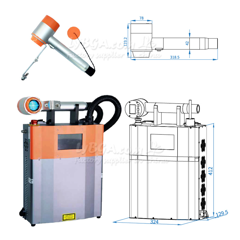 LY-LCG100A 100W Pulsed Laser C - Industrial Laser Removal Machine avis et prix
