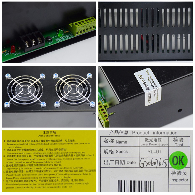 YongLi 110v 220v Co2 Laser Pow - Laser Power Supply 60W avis et prix