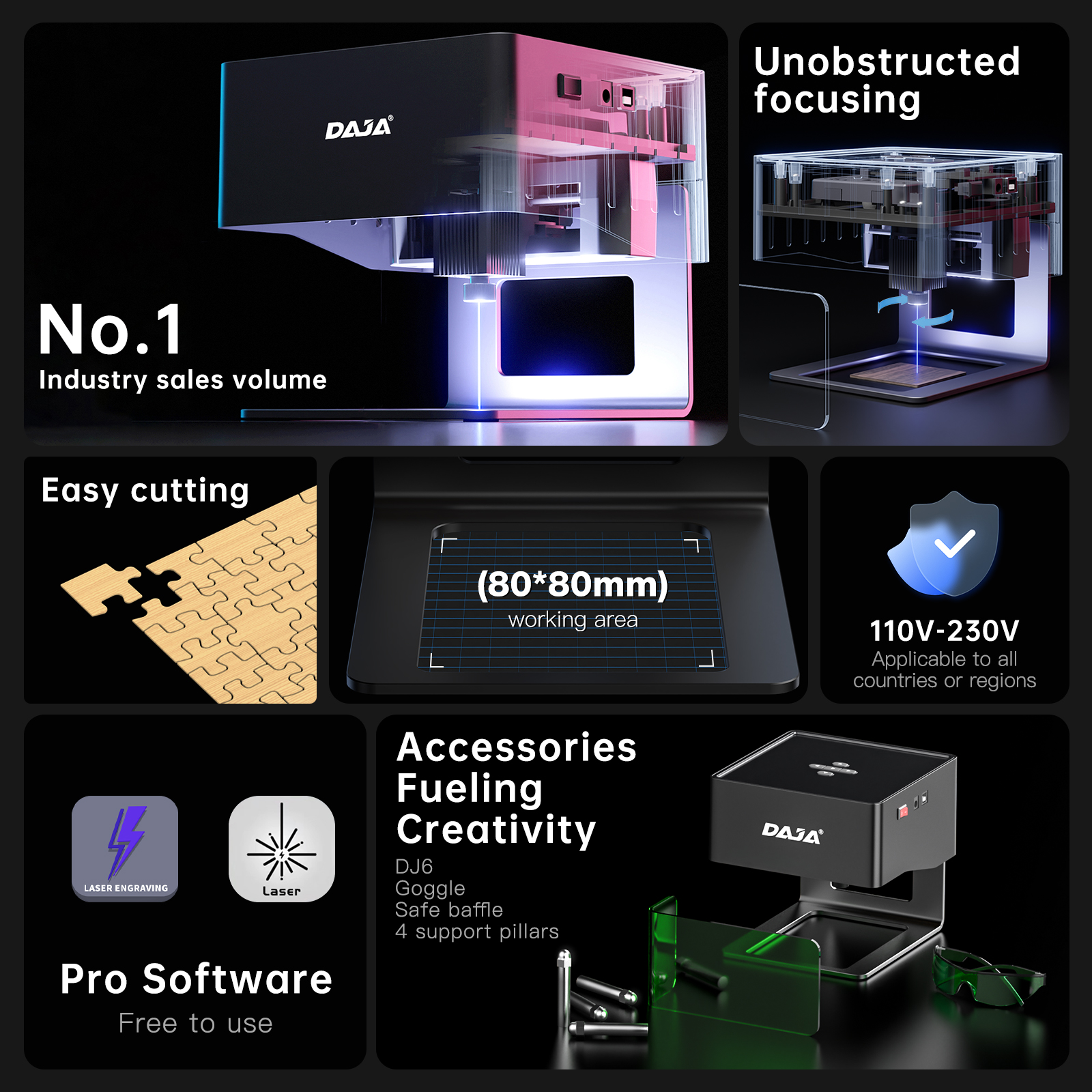 DAJA DJ6 Mini Portable Laser E - Acrylic Cutting Machine avis et prix